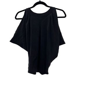 Bebe‎ cold shoulder black womens blouse solid Size: XS
